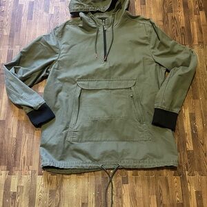Jack Threads Olive Green Hooded Pullover Men's Jacket